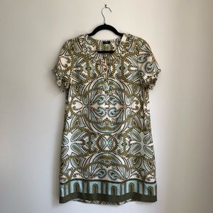 J.Crew Silk patterned dress with pockets